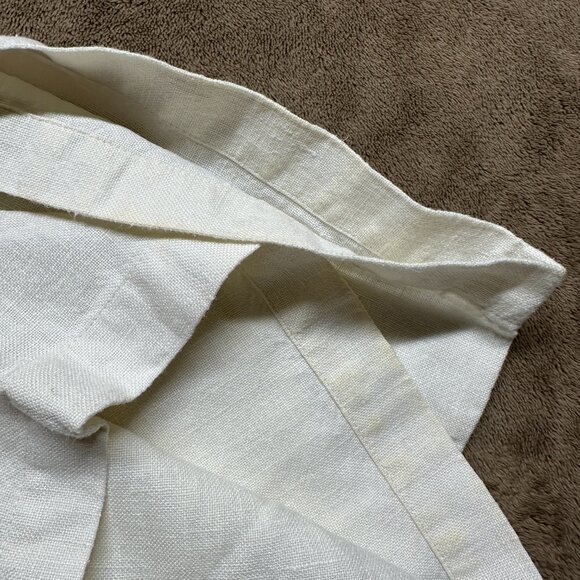 Eileen Fisher Linen Wide Leg Pants Petite Medium White Petite Side Zip - Picture 5 of 8